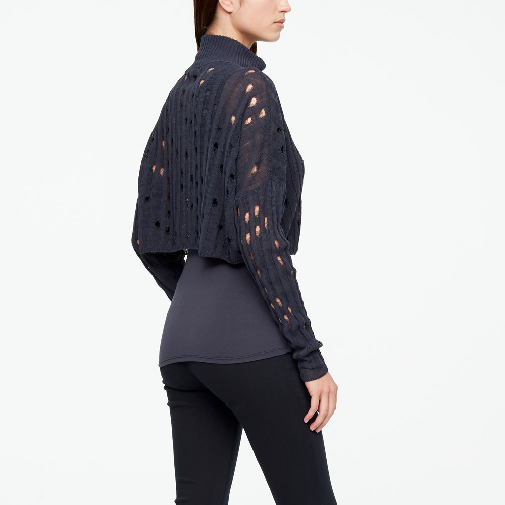 Sarah Pacini CARDIGAN - MAILLE AJOURÉE Derrière
