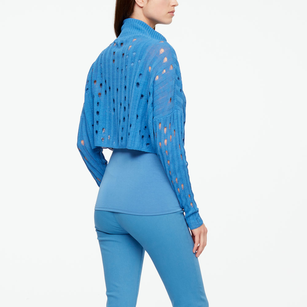 Sarah Pacini CARDIGAN - MAILLE AJOURÉE Derrière