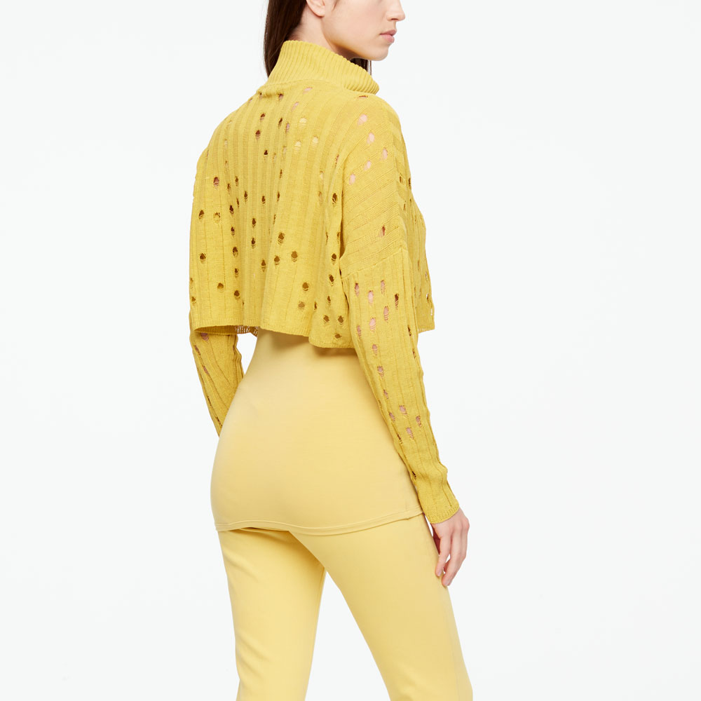 Sarah Pacini CARDIGAN - MAILLE AJOURÉE Derrière