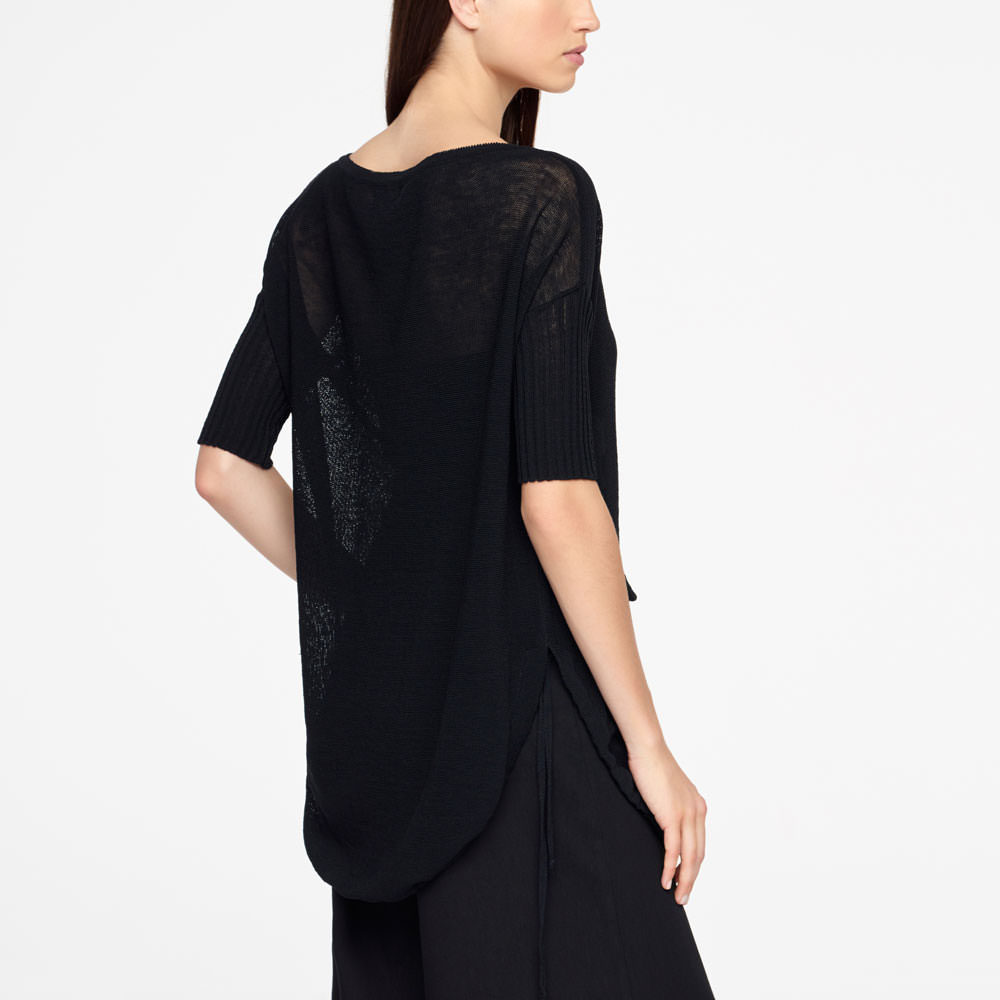 Sarah Pacini PULL EN LIN - POCHES PLAQUÉES Derrière