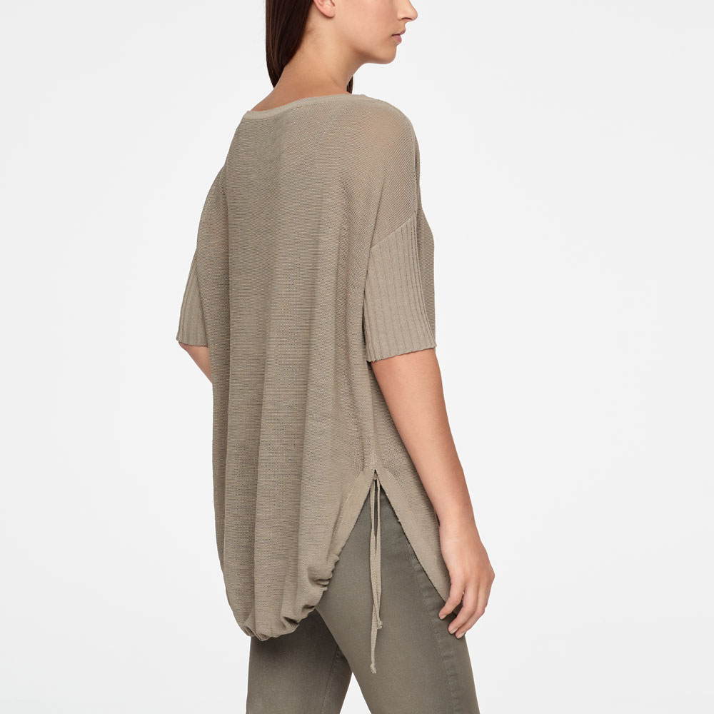 Sarah Pacini PULL EN LIN - POCHES PLAQUÉES Derrière