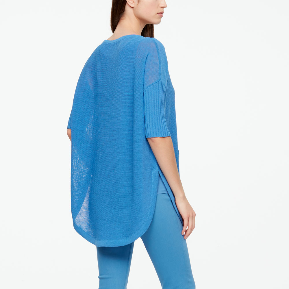 Sarah Pacini PULL EN LIN - POCHES PLAQUÉES Derrière