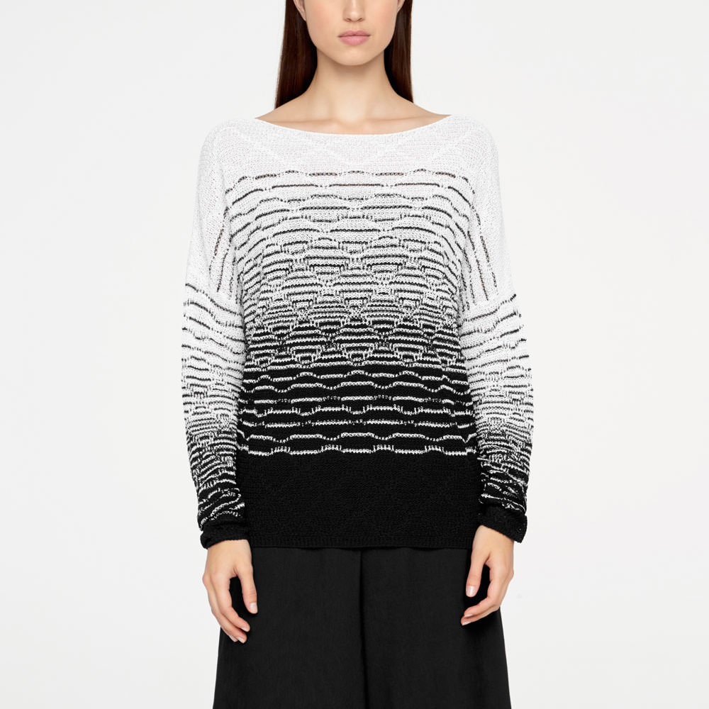 Sarah Pacini LINEN SWEATER - BOATNECK Front