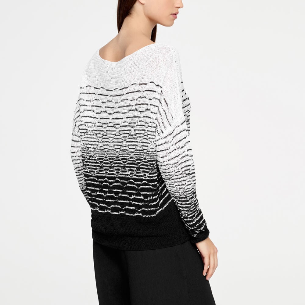 Sarah Pacini LINEN SWEATER - BOATNECK Back view