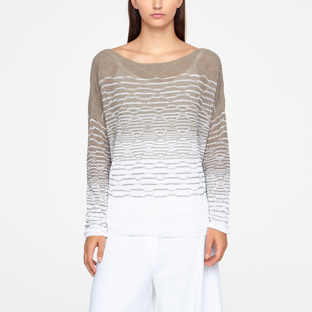 Sarah Pacini PULL EN LIN - DEUX-TONS De face