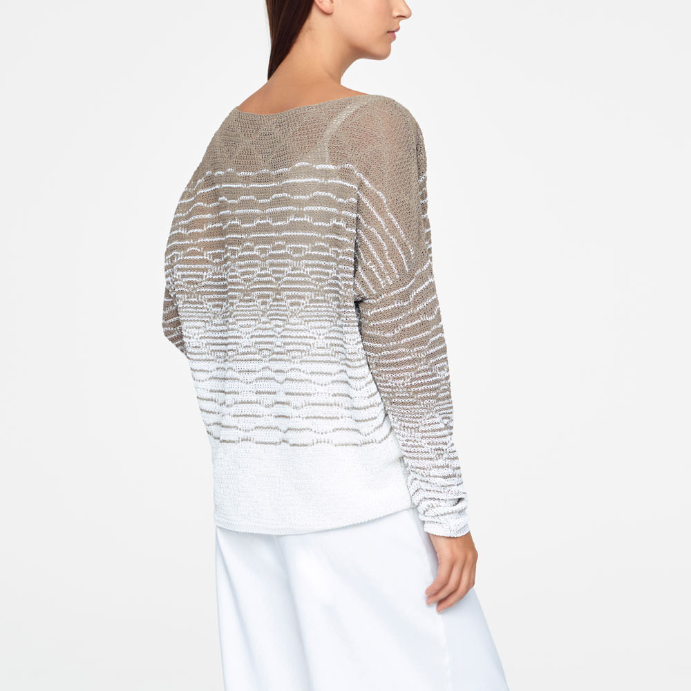 Sarah Pacini PULL EN LIN - DEUX-TONS Derrière