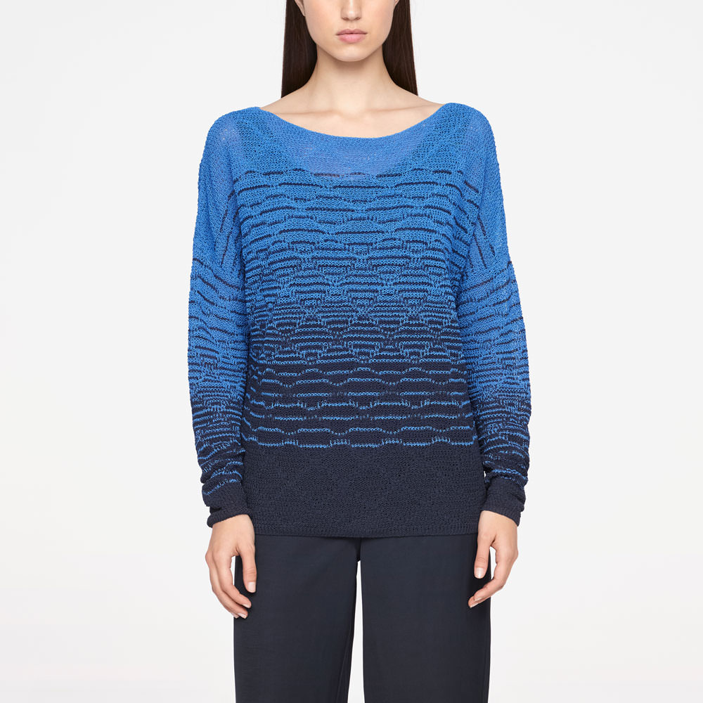 Sarah Pacini LINEN SWEATER - BOATNECK Front
