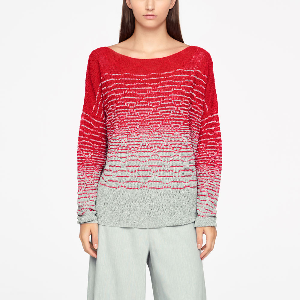 Sarah Pacini LINEN SWEATER - BOATNECK Front