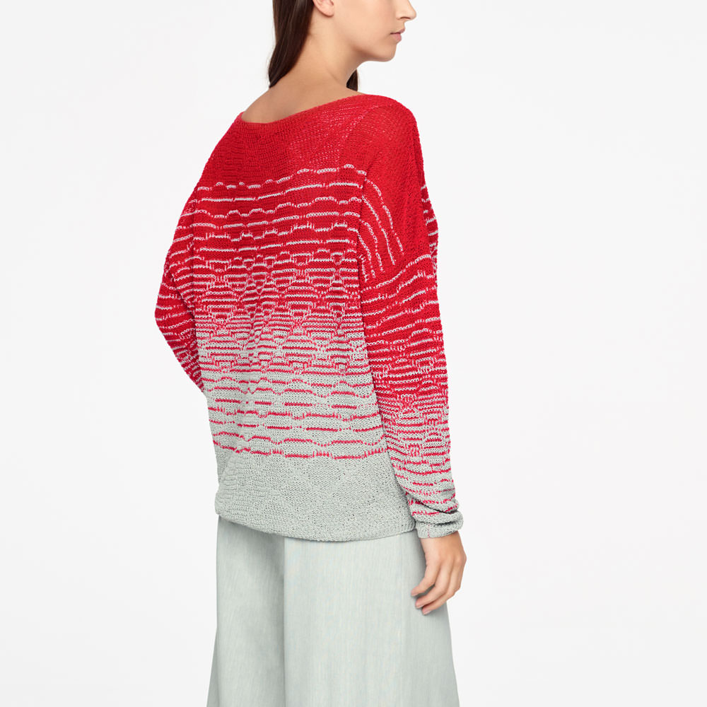 Sarah Pacini LINEN SWEATER - BOATNECK Back view