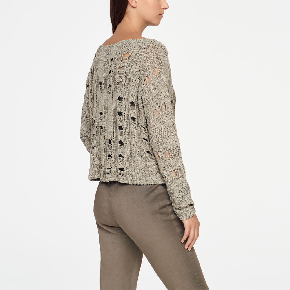Sarah Pacini SWEATER - GELOCHT Rück