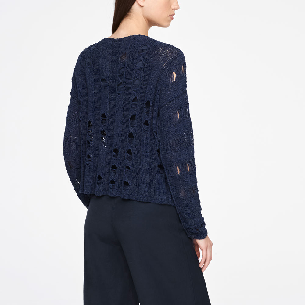 Sarah Pacini SWEATER - GELOCHT Rück