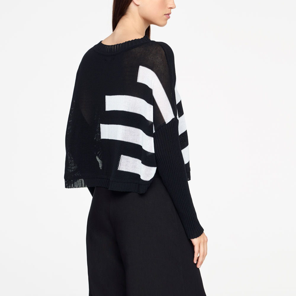 Sarah Pacini SHORT SWEATER - ORGANIC COTTON Back view