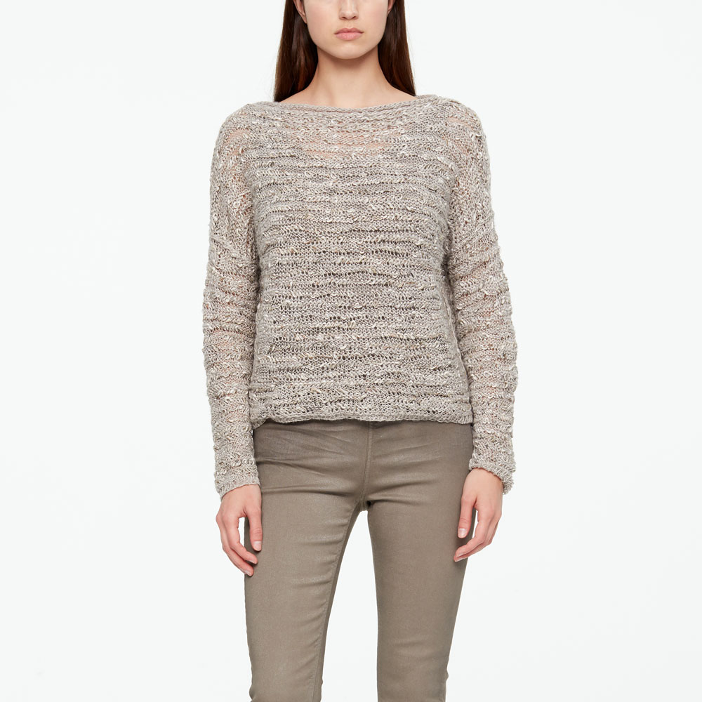 Sarah Pacini PULL COTON ET LIN - TEXTURÉ De face