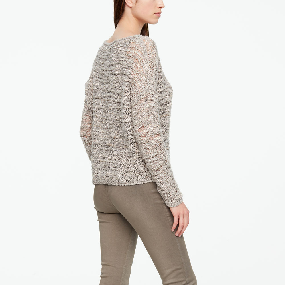 Sarah Pacini PULL COTON ET LIN - TEXTURÉ Derrière