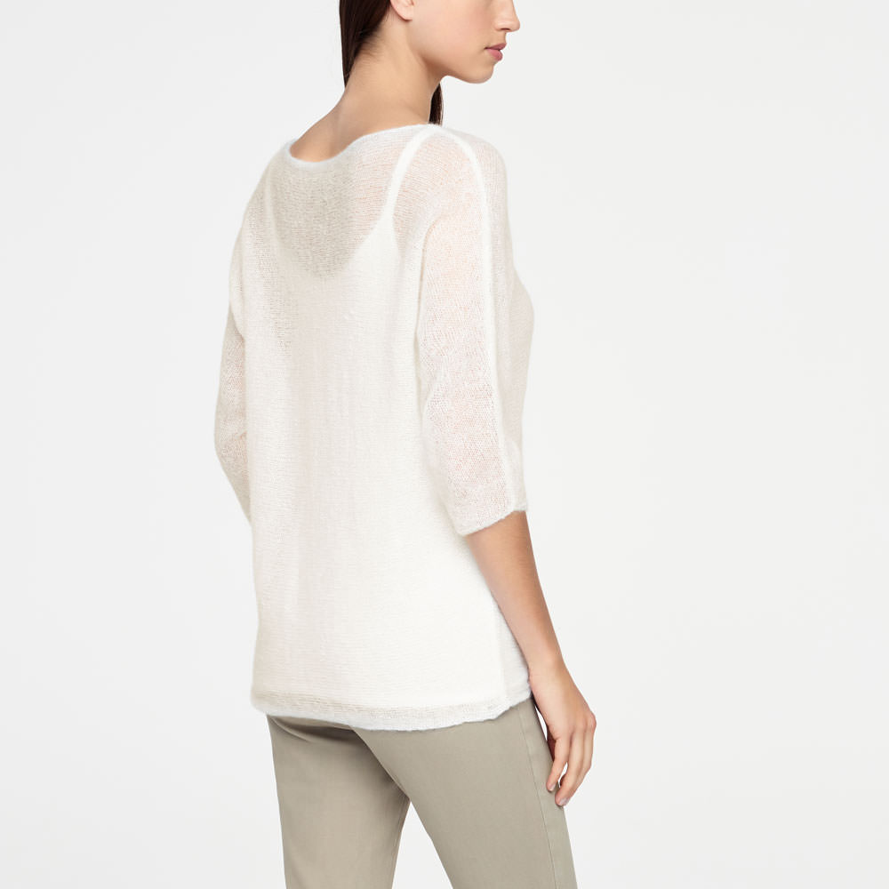 Sarah Pacini MOHAIR SWEATER - HALF SLEEVES Achterzijde