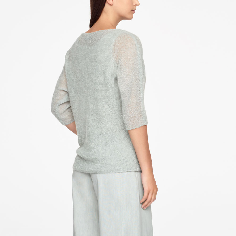 Sarah Pacini MOHAIR SWEATER - HALF SLEEVES Achterzijde