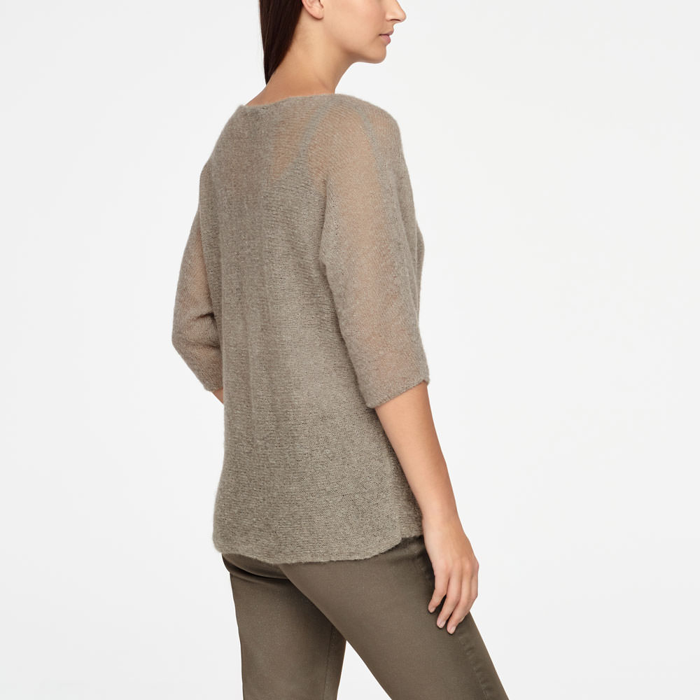 Sarah Pacini MOHAIR SWEATER - HALF SLEEVES Achterzijde
