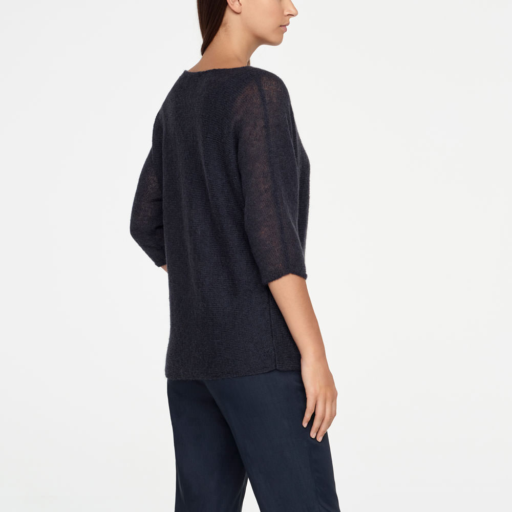 Sarah Pacini MOHAIR SWEATER - HALF SLEEVES Achterzijde