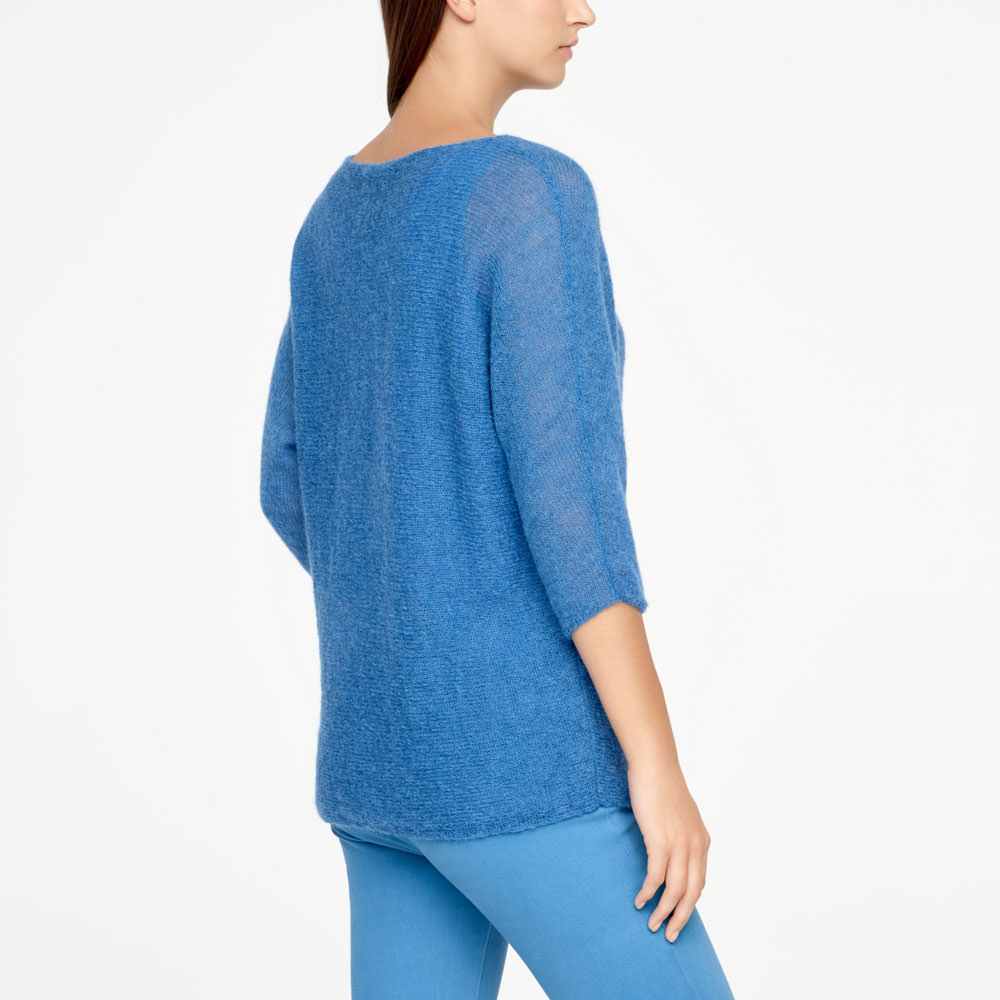 Sarah Pacini MOHAIR SWEATER - HALF SLEEVES Achterzijde