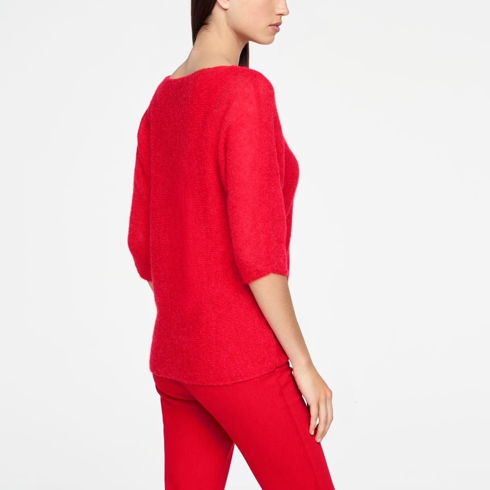 Sarah Pacini MOHAIR SWEATER - HALF SLEEVES Achterzijde