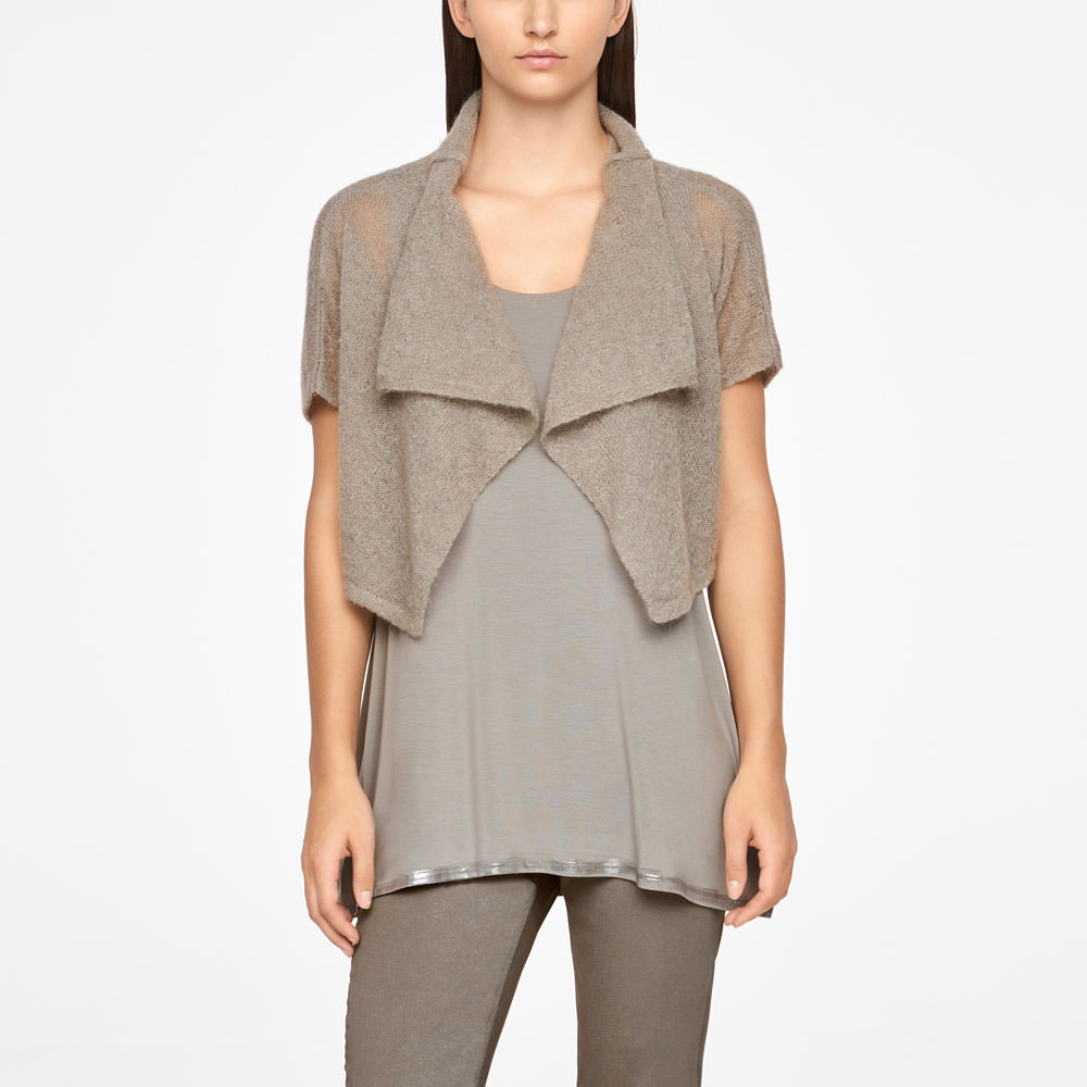 Sarah Pacini CROPPED MOHAIR CARDIGAN Voorzijde