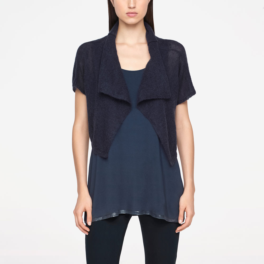 Sarah Pacini CROPPED MOHAIR CARDIGAN Voorzijde