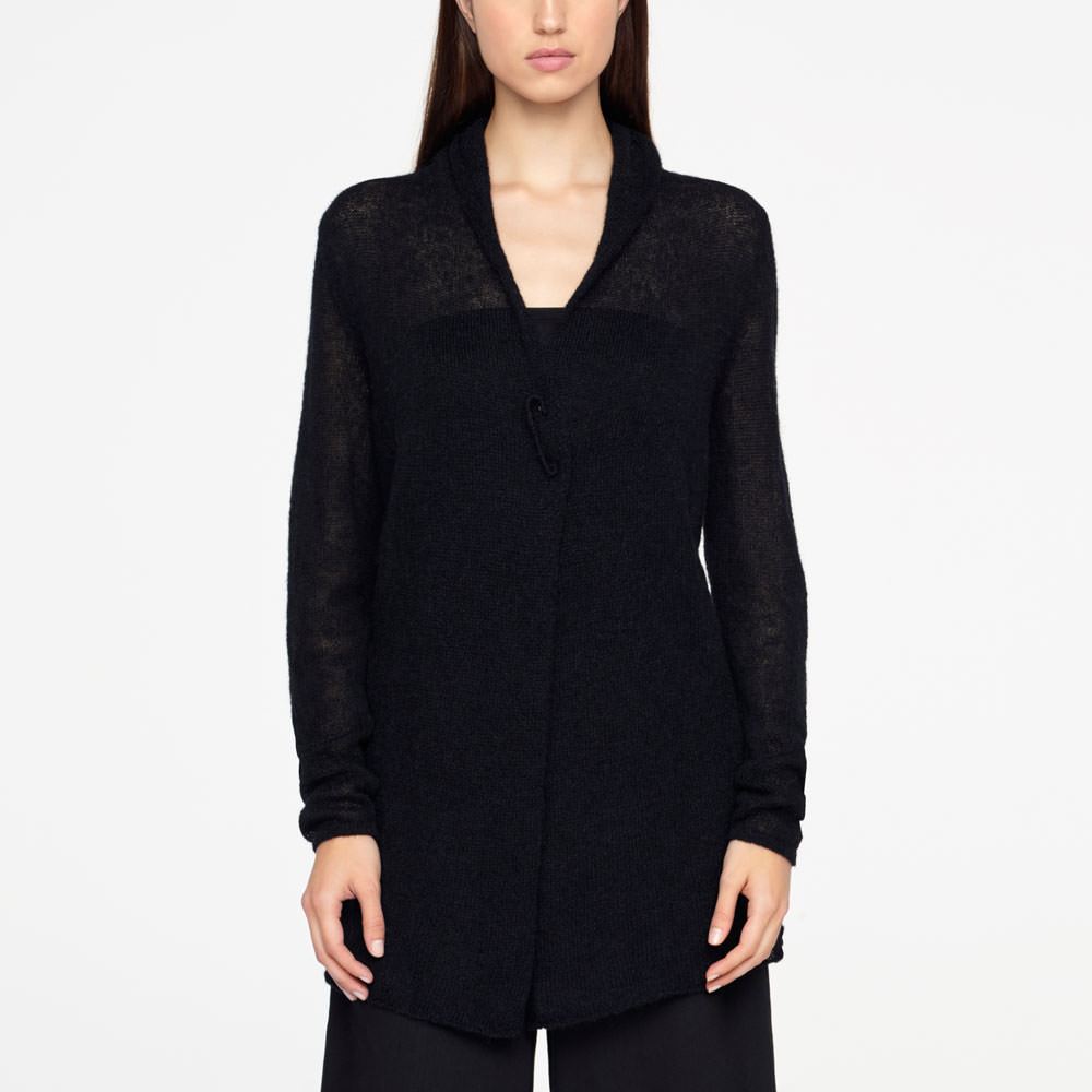 Sarah Pacini CARDIGAN LONG - MOHAIR ULTRA LÉGER De face
