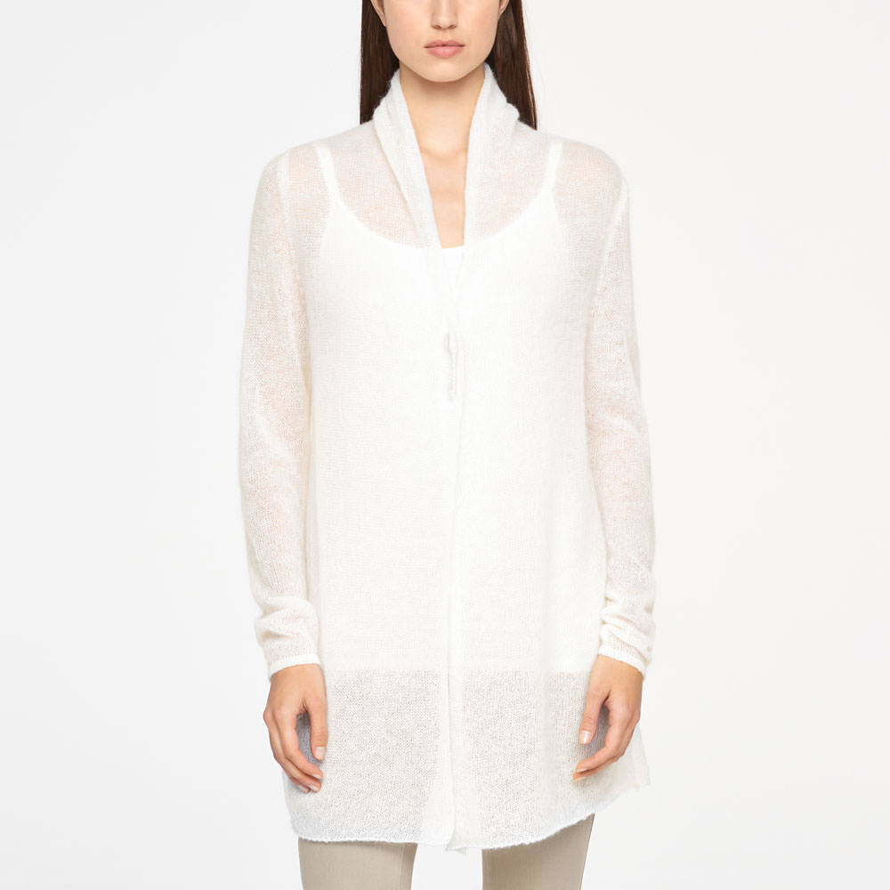 Sarah Pacini LONG MOHAIR CARDIGAN Front