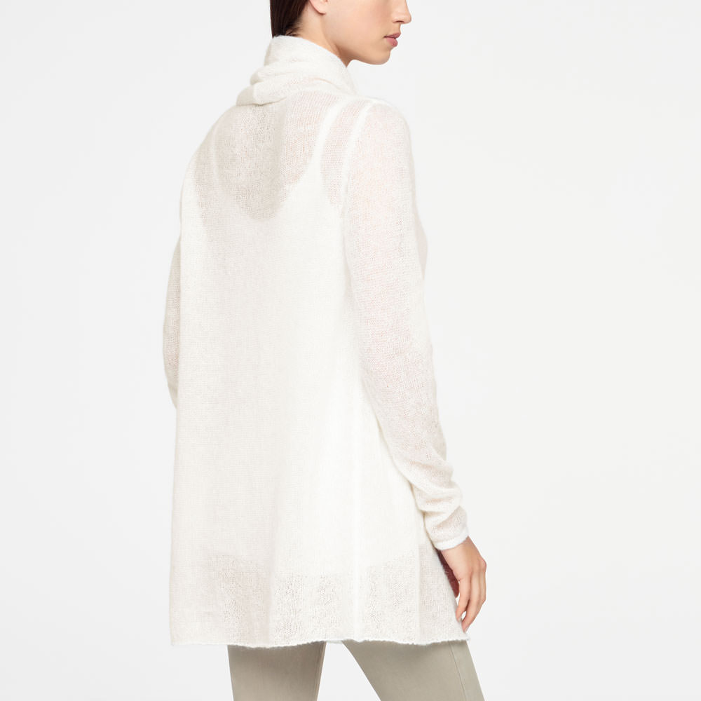 Sarah Pacini LONG MOHAIR CARDIGAN Back view
