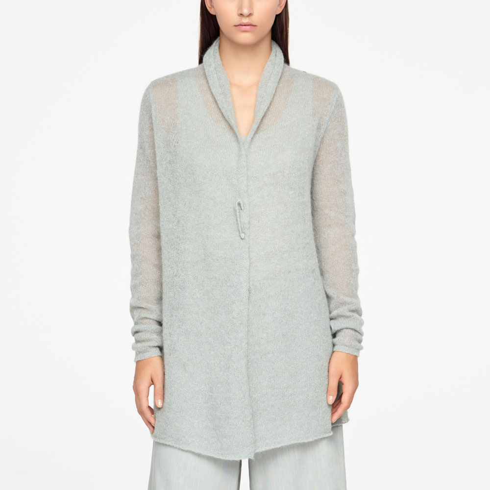 Sarah Pacini LONG MOHAIR CARDIGAN Voorzijde