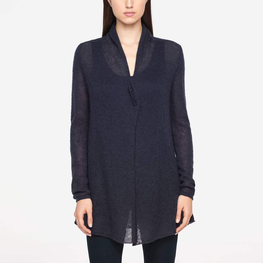 Sarah Pacini CARDIGAN LONG - MOHAIR ULTRA LÉGER De face