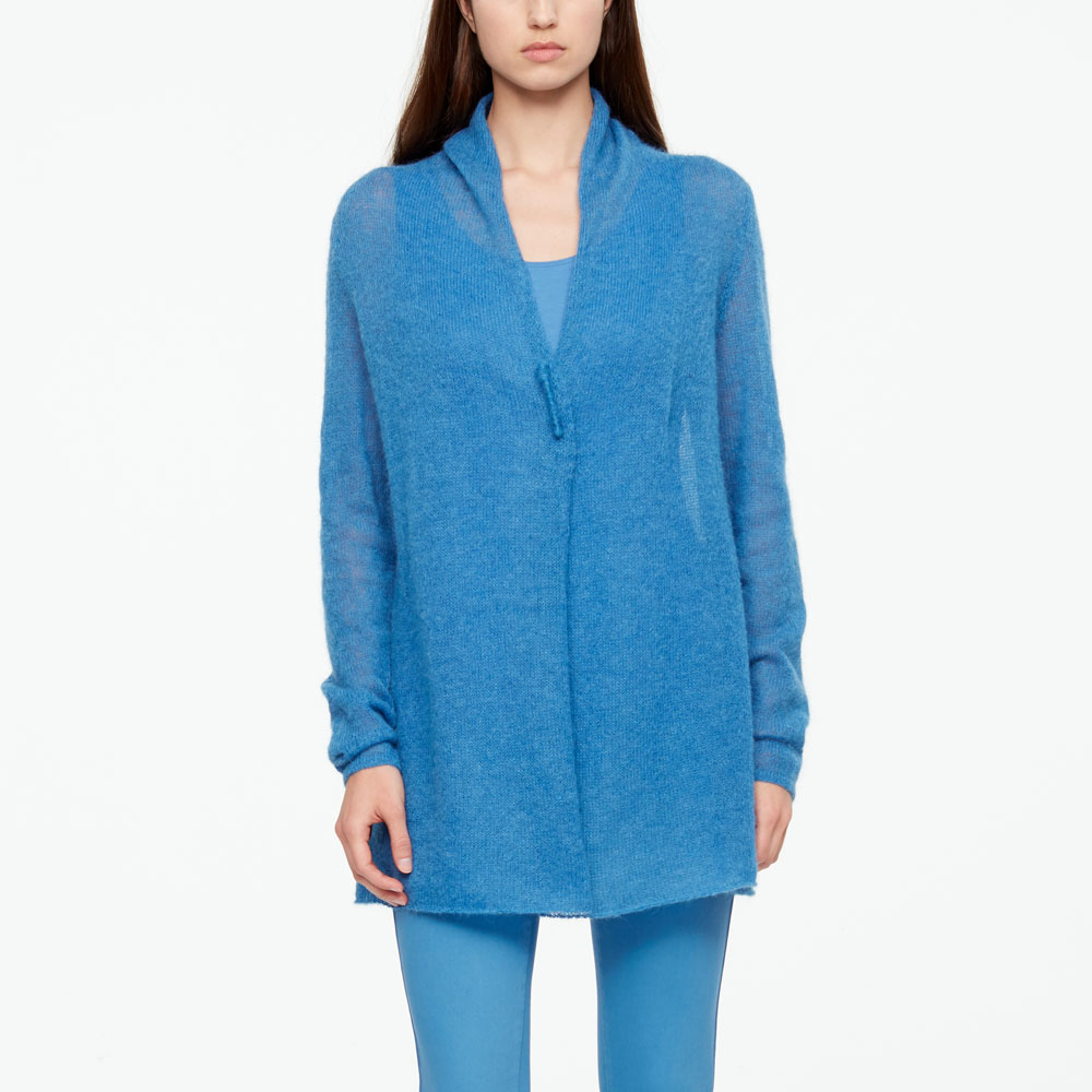 Sarah Pacini CARDIGAN LONG - MOHAIR ULTRA LÉGER De face