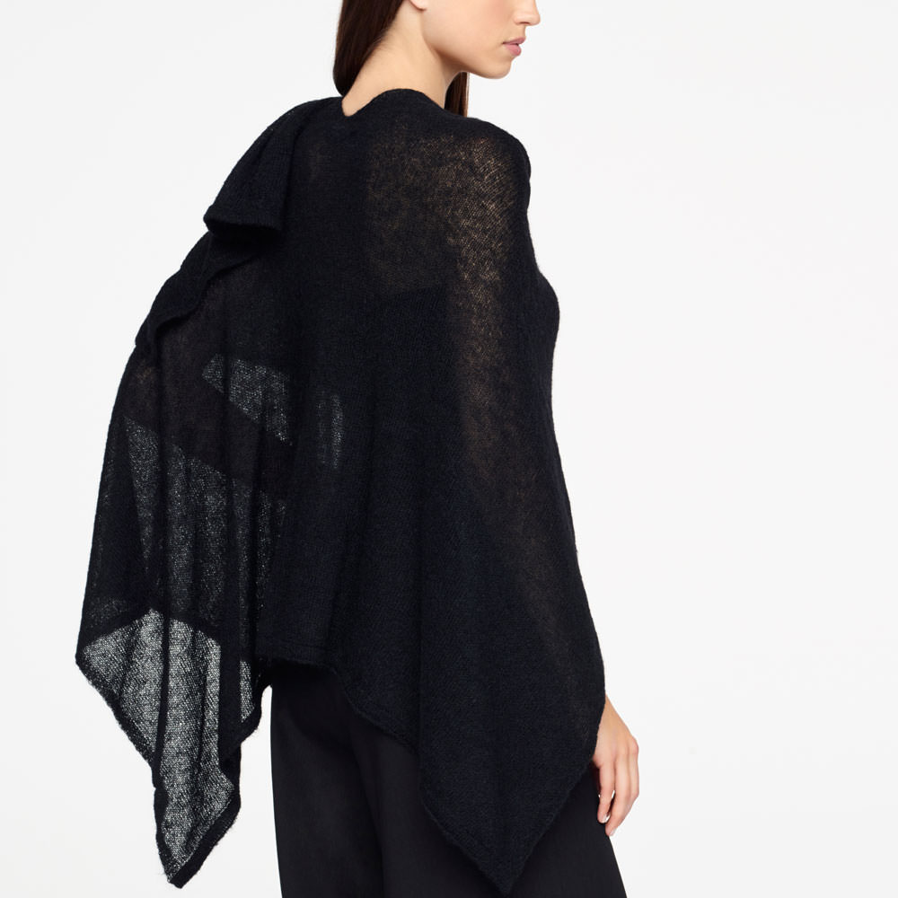 Sarah Pacini MOHAIR PONCHO Achterzijde