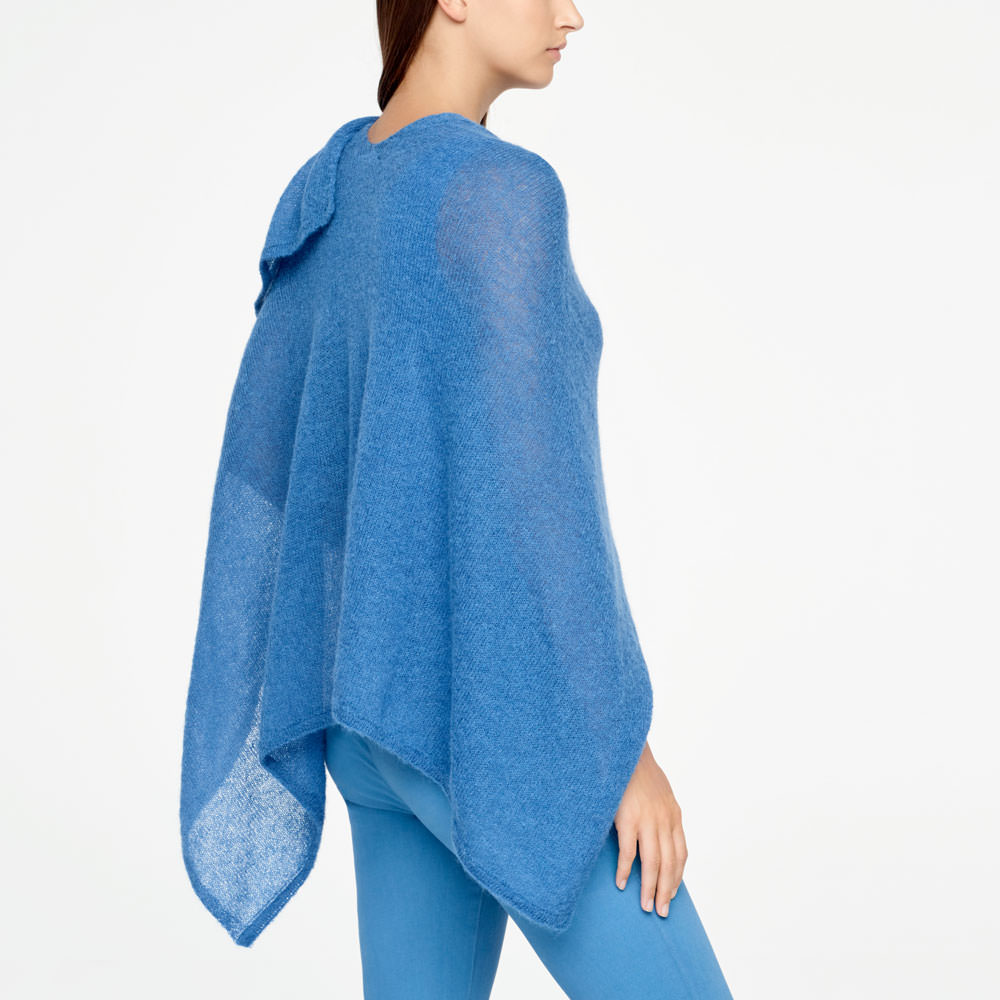 Sarah Pacini PONCHO EN MOHAIR Derrière