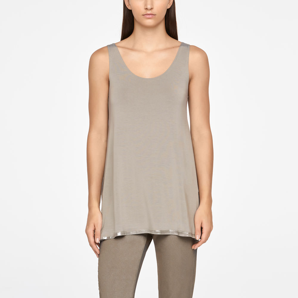 Sarah Pacini SLEEVELESS TOP - SILVER LINING Front