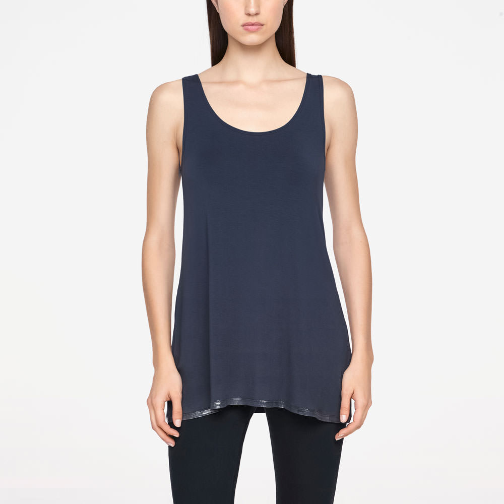 Sarah Pacini SLEEVELESS TOP - SILVER LINING Front