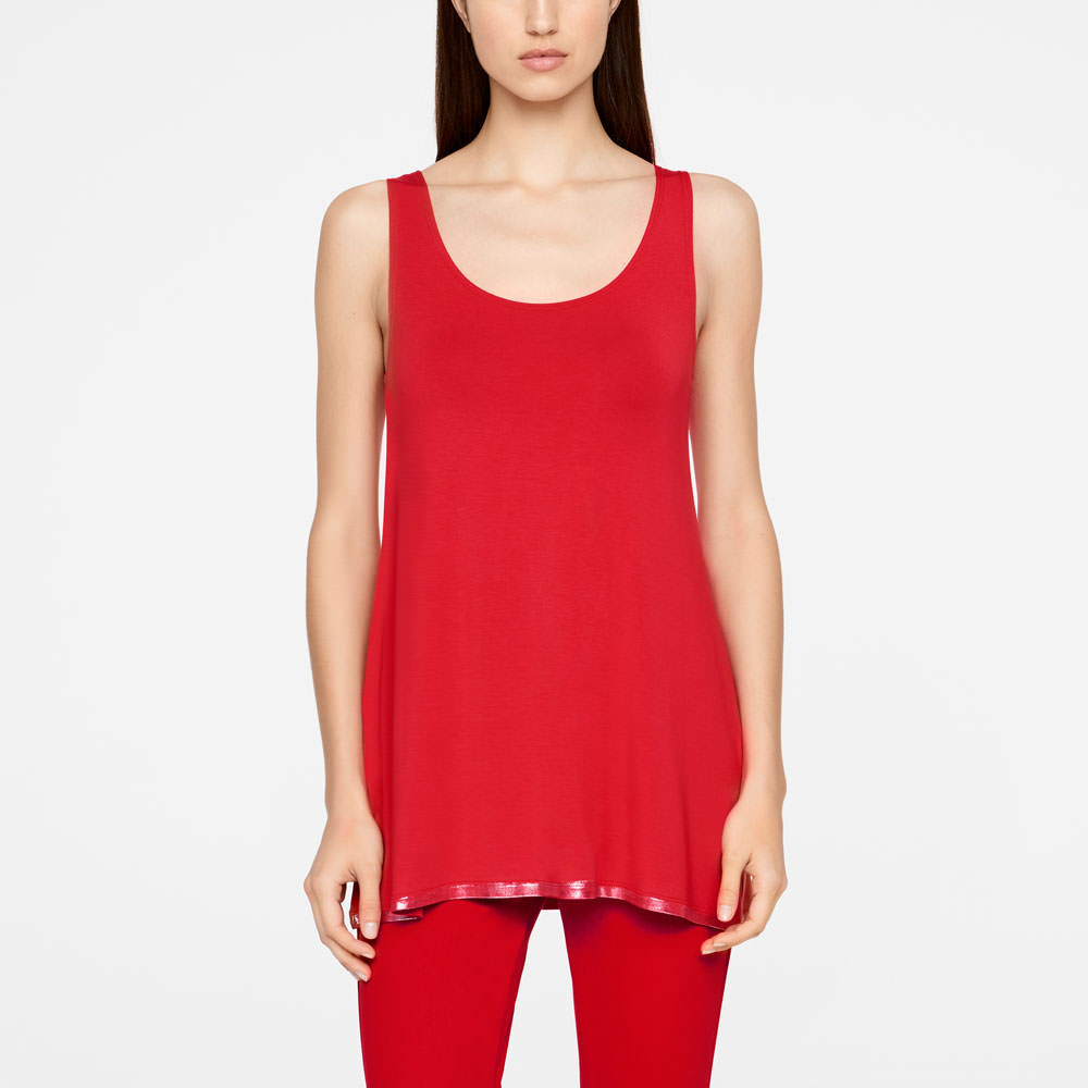 Sarah Pacini SLEEVELESS TOP - SILVER LINING Front