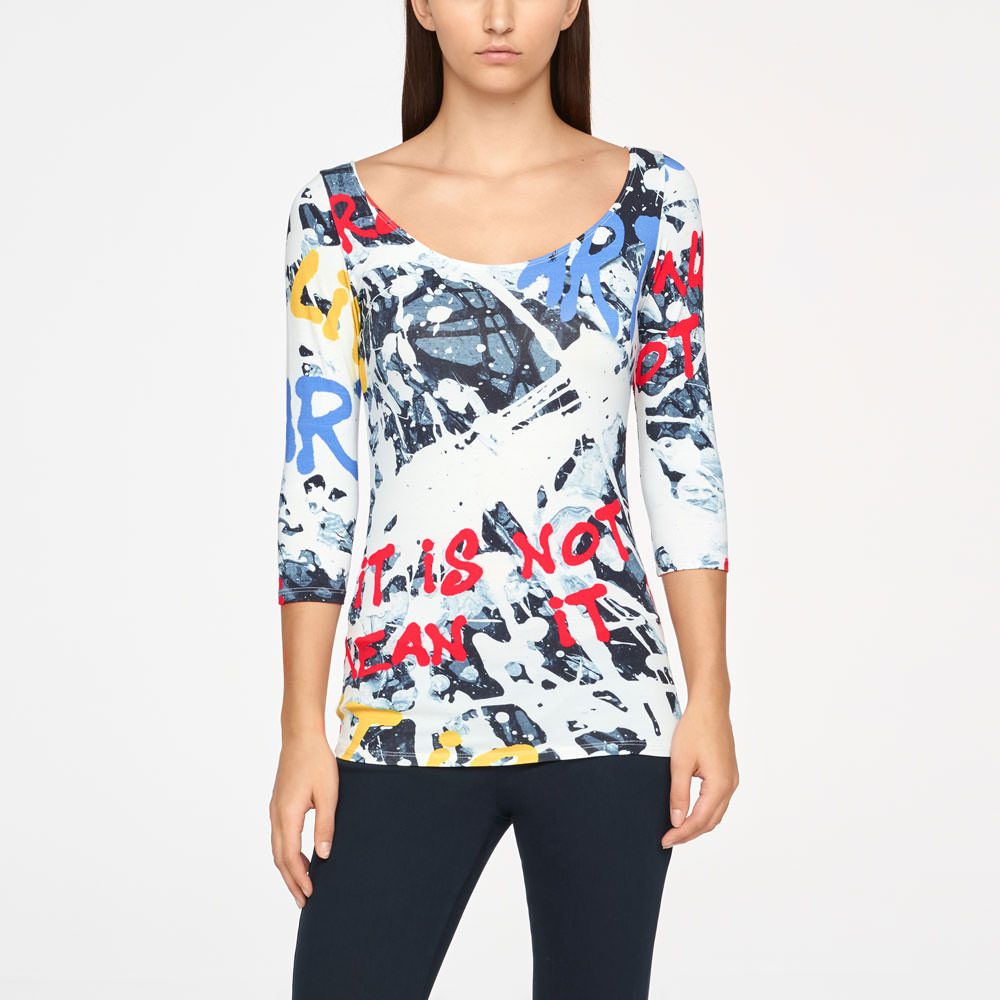 Sarah Pacini ALEISHA T-SHIRT - STREET ART Voorzijde