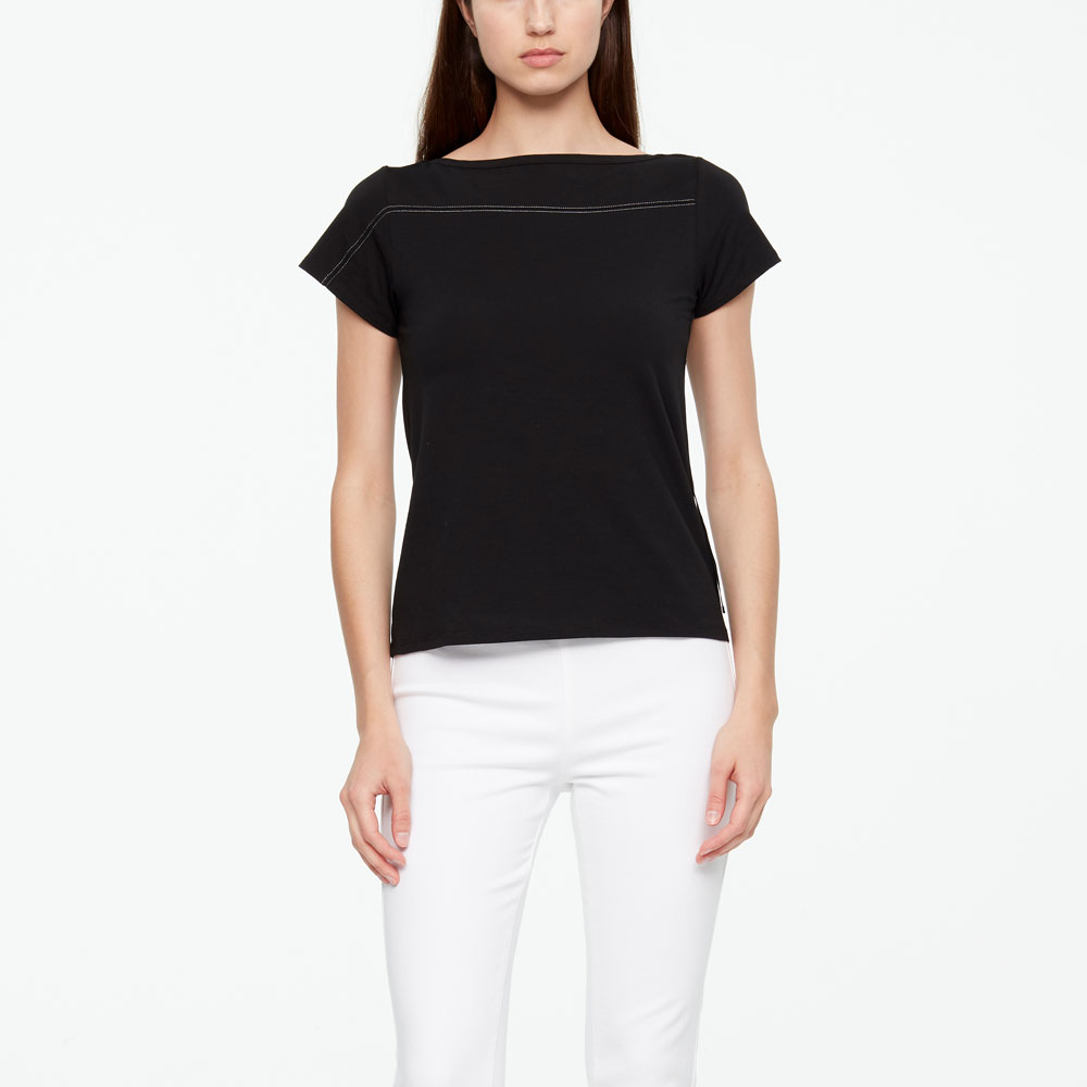 Sarah Pacini T-SHIRT – OVERSTITCHING Front