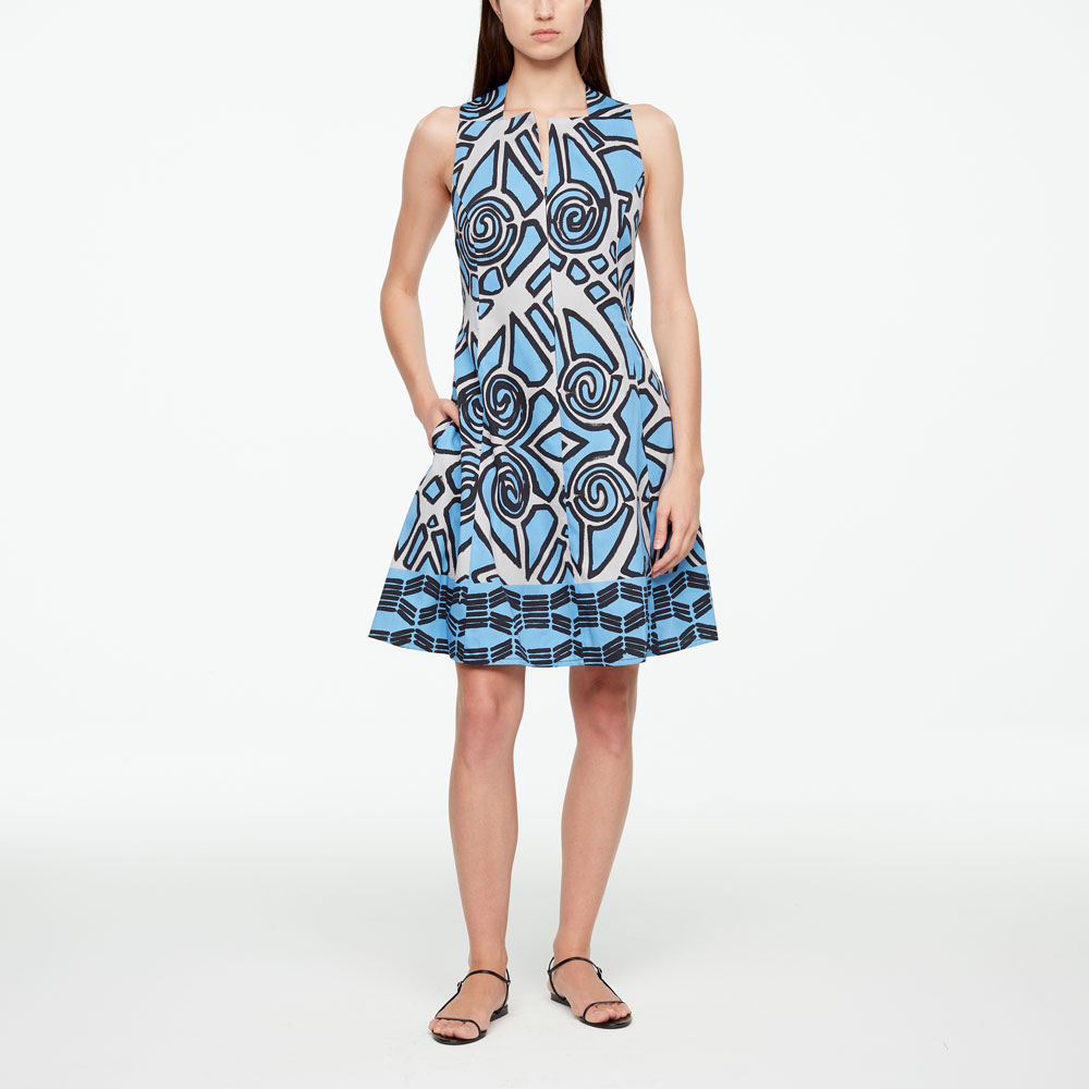 Sarah Pacini ROBE IMPRIMÉE - AU GENOU De face