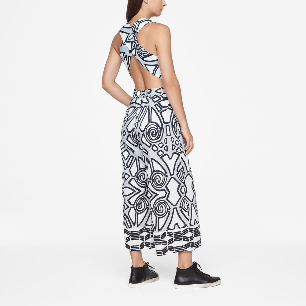 Sarah Pacini GRAPHIC JUMPSUIT Back view