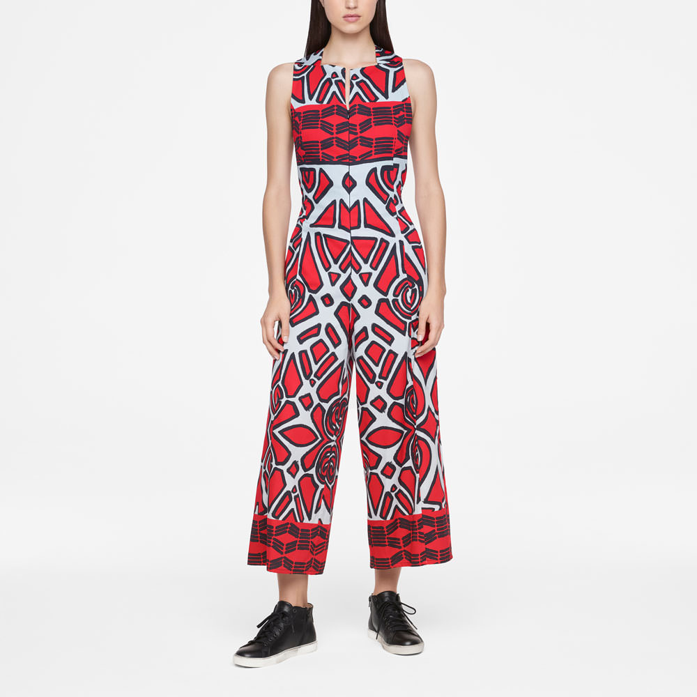 Sarah Pacini GRAFISCHE JUMPSUIT Voorzijde