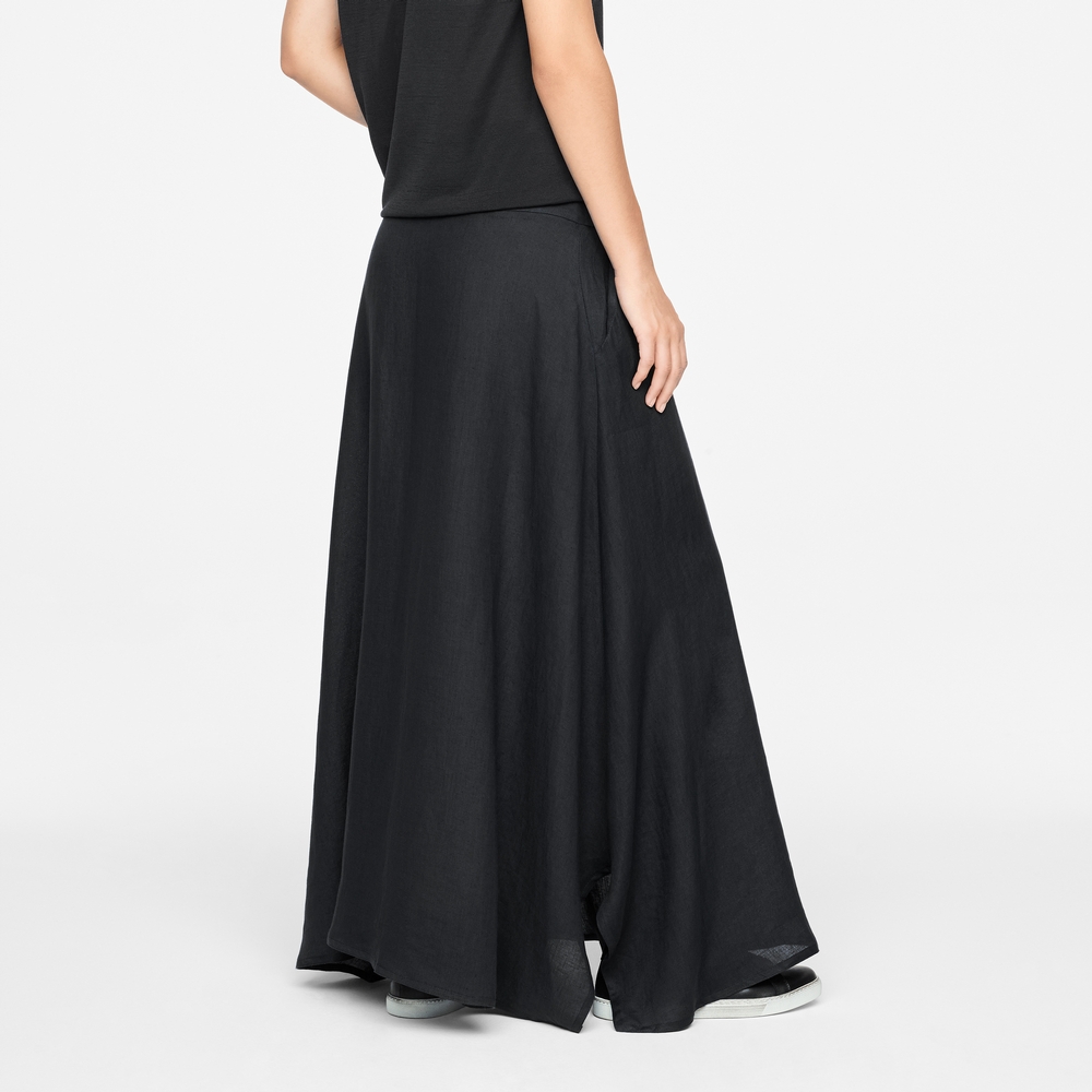 Sarah Pacini LINEN SKIRT - DRAWSTRING Back view