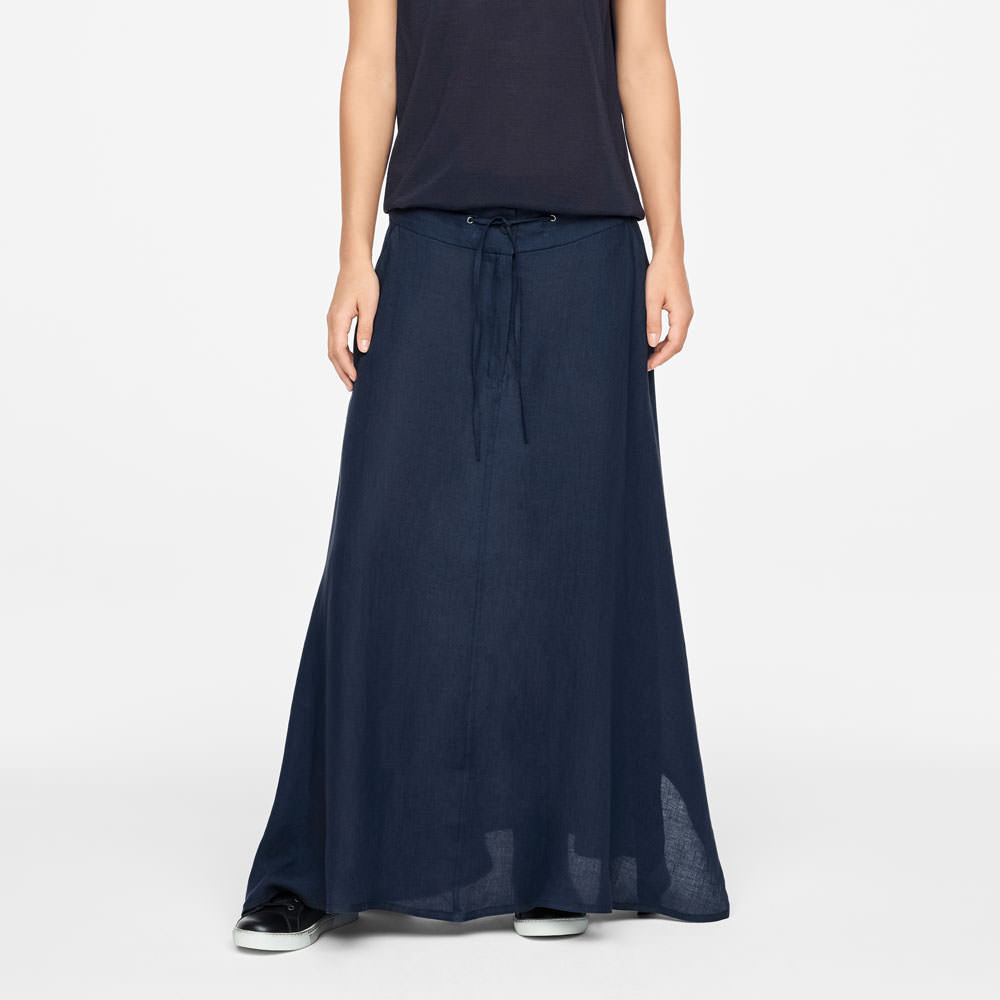 Sarah Pacini LINEN SKIRT - DRAWSTRING Front