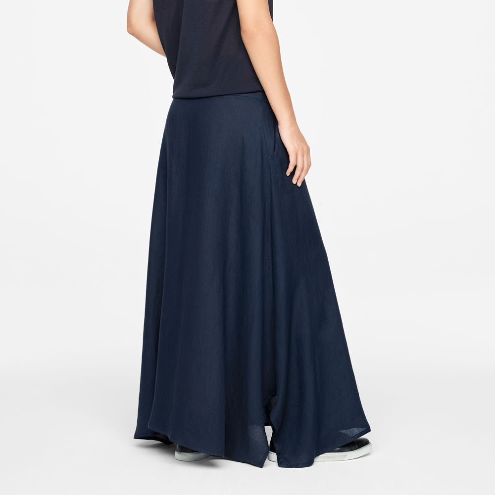 Sarah Pacini LINEN SKIRT - DRAWSTRING Back view