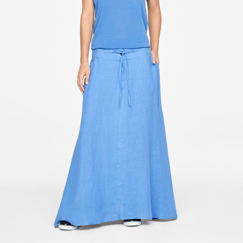 Sarah Pacini LINEN SKIRT - DRAWSTRING Front