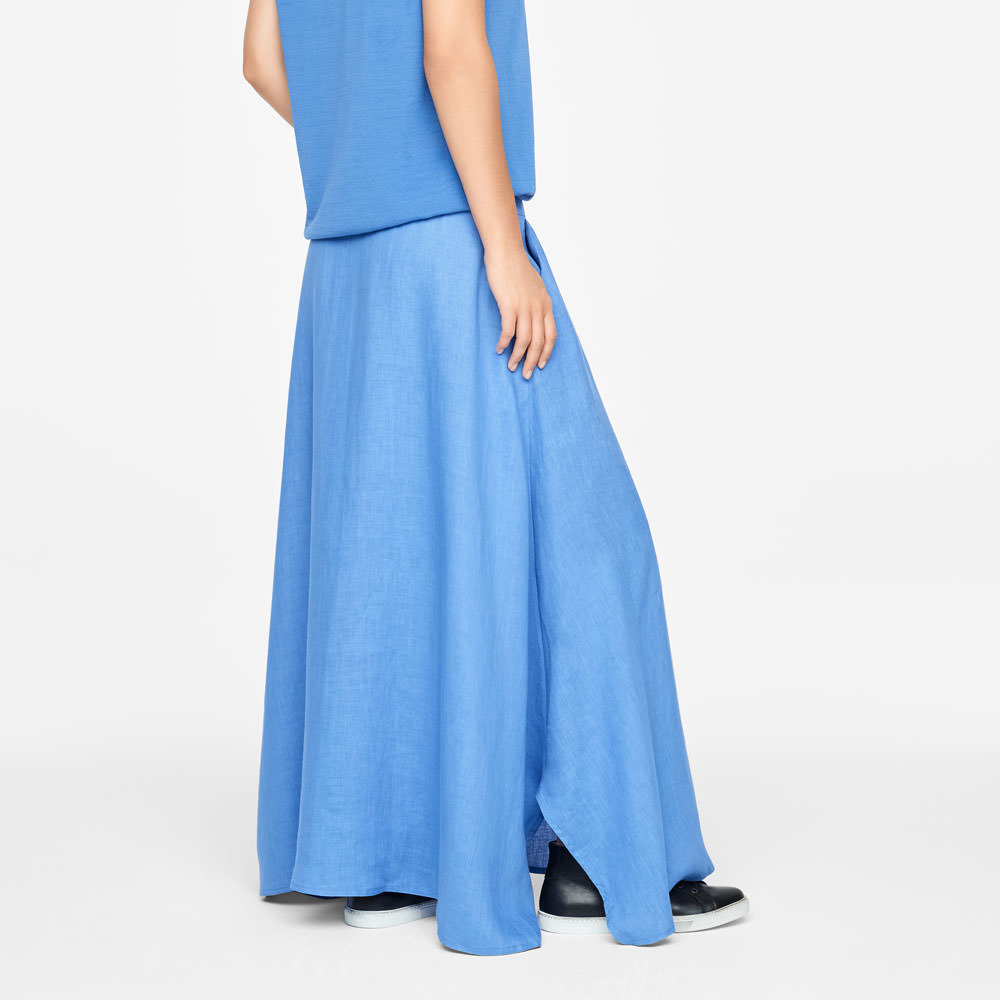Sarah Pacini LINEN SKIRT - DRAWSTRING Back view