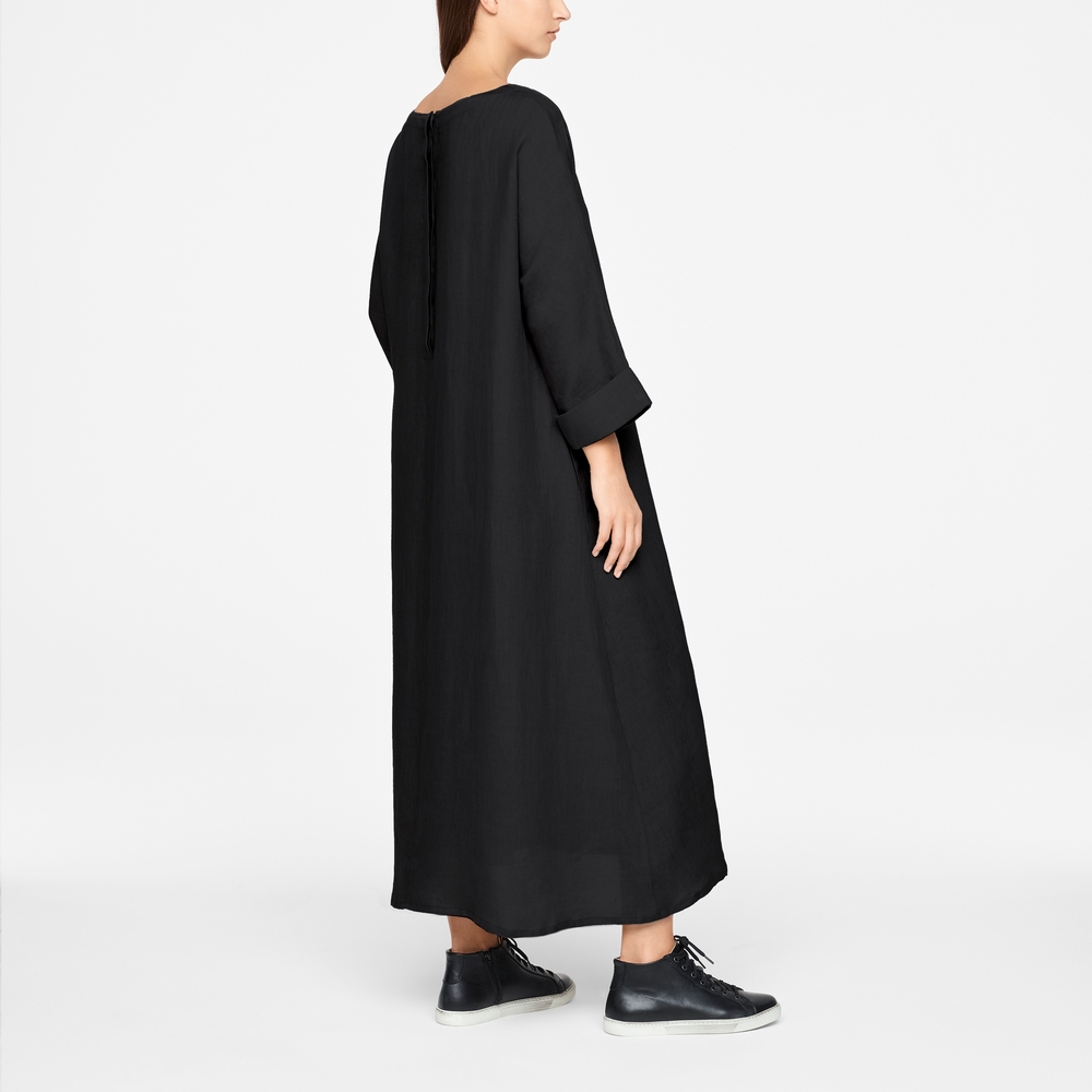 Sarah Pacini ROBE MAXI EN LIN Derrière