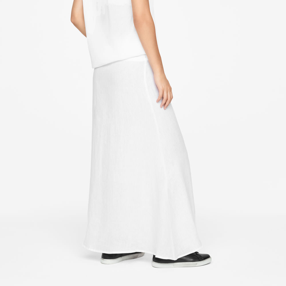 Sarah Pacini LINEN WRAP SKIRT Back view