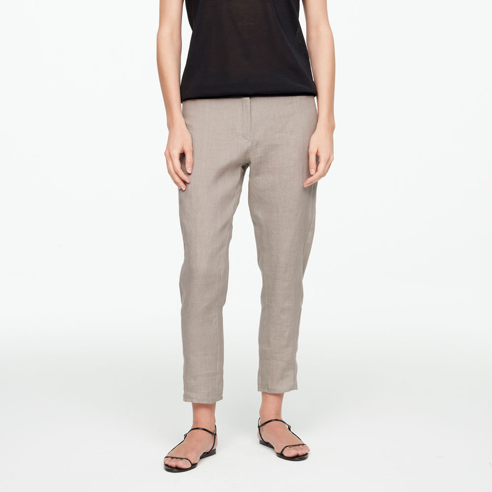 Sarah Pacini PANTALON COURT EN LIN De face